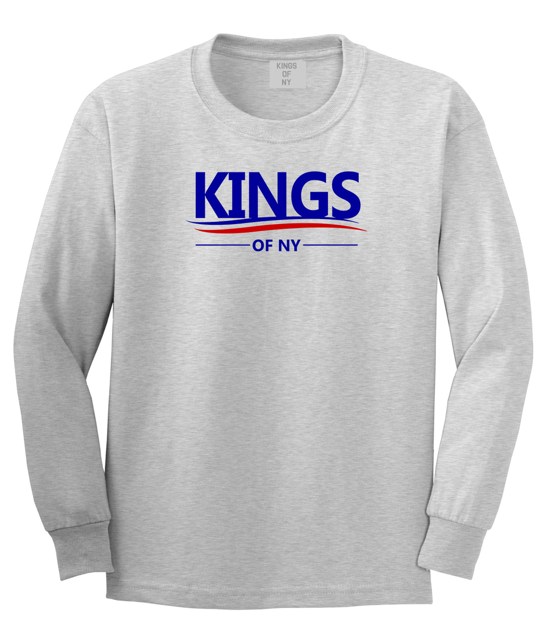 Kings Of NY Campaign Logo Long Sleeve T-Shirt in Grey