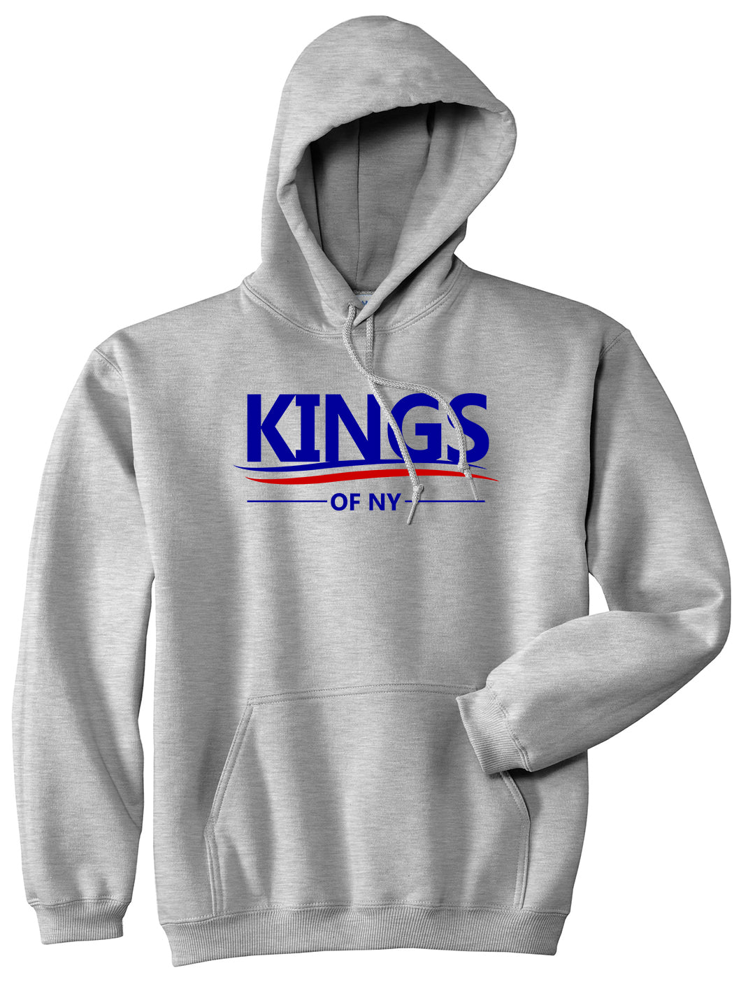 Kings Of NY Campaign Logo Pullover Hoodie in Grey