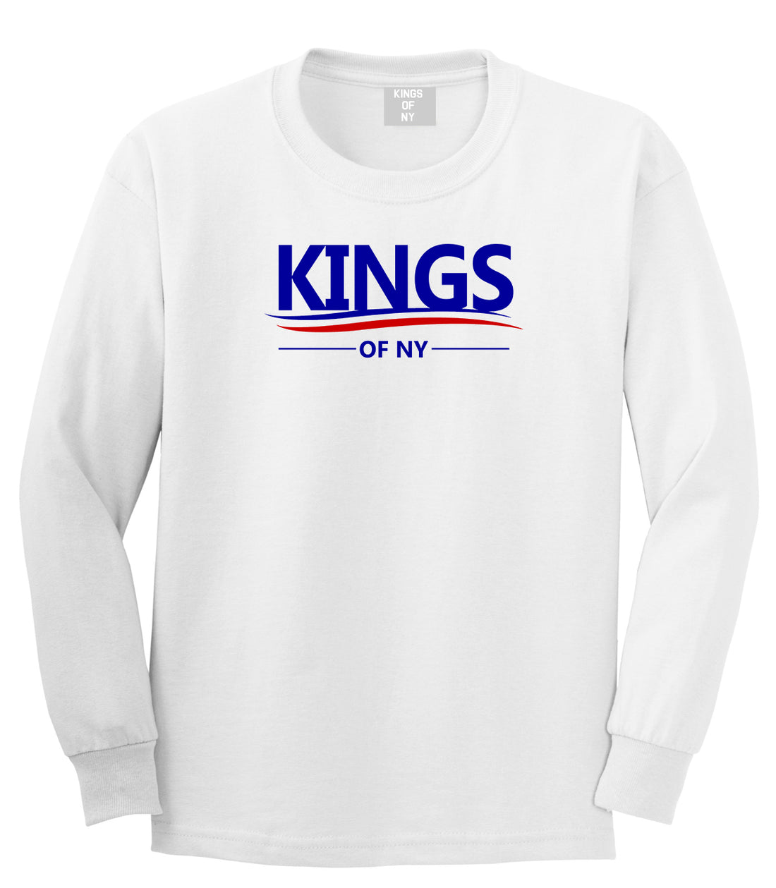 Kings Of NY Campaign Logo Long Sleeve T-Shirt in White