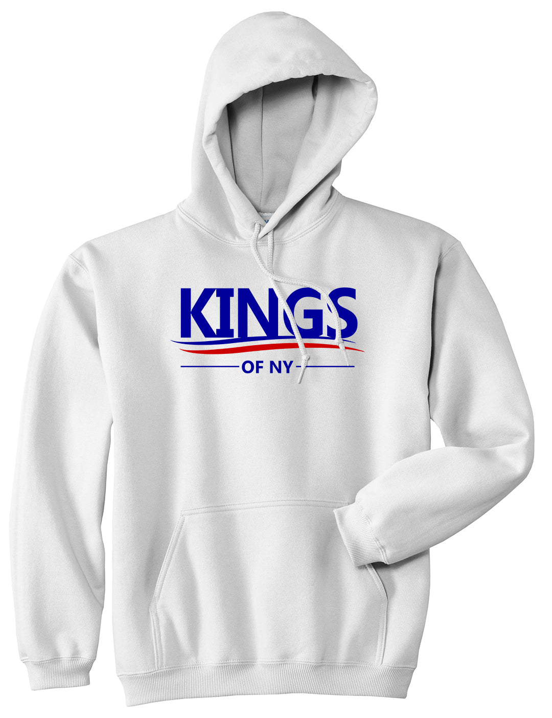 Kings Of NY Campaign Logo Pullover Hoodie in White