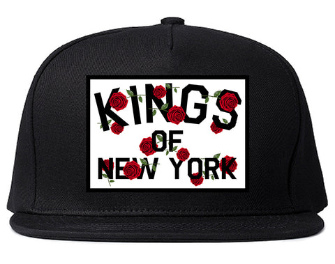 Kings Of New York Rose Garland Black Snapback Hat