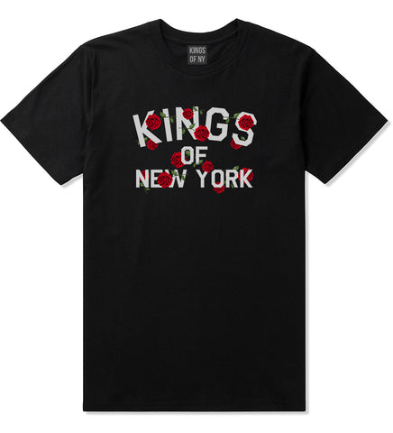 Kings Of New York Rose Garland T-Shirt in Black