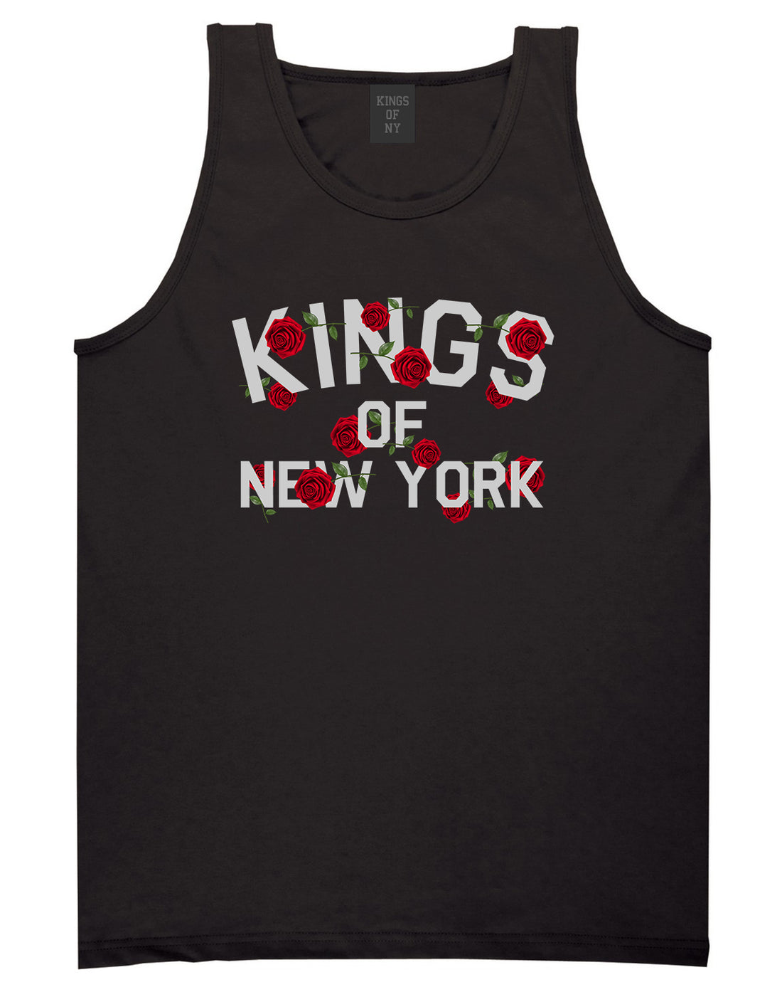 Kings Of New York Rose Garland Tank Top Shirt in Black