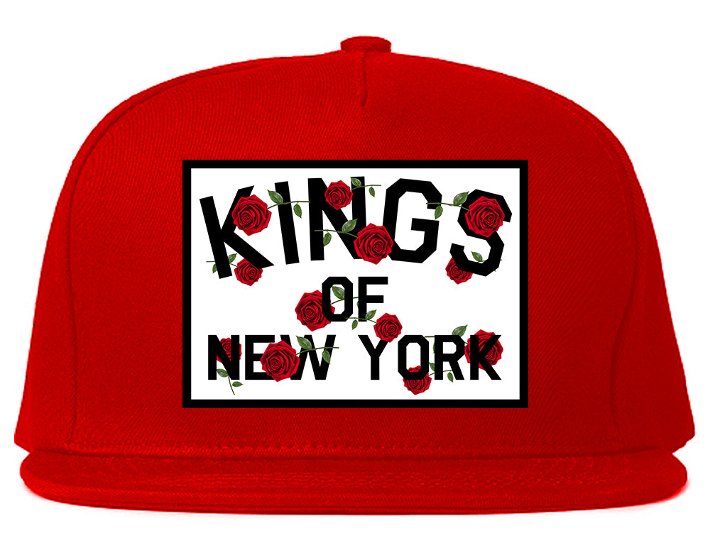 Kings Of New York Rose Garland Red Snapback Hat