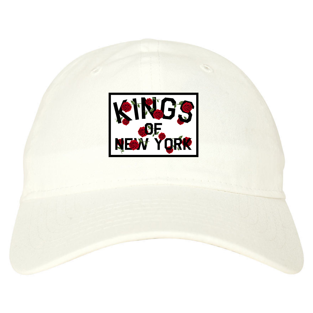 Kings Of New York Rose Garland White Dad Hat