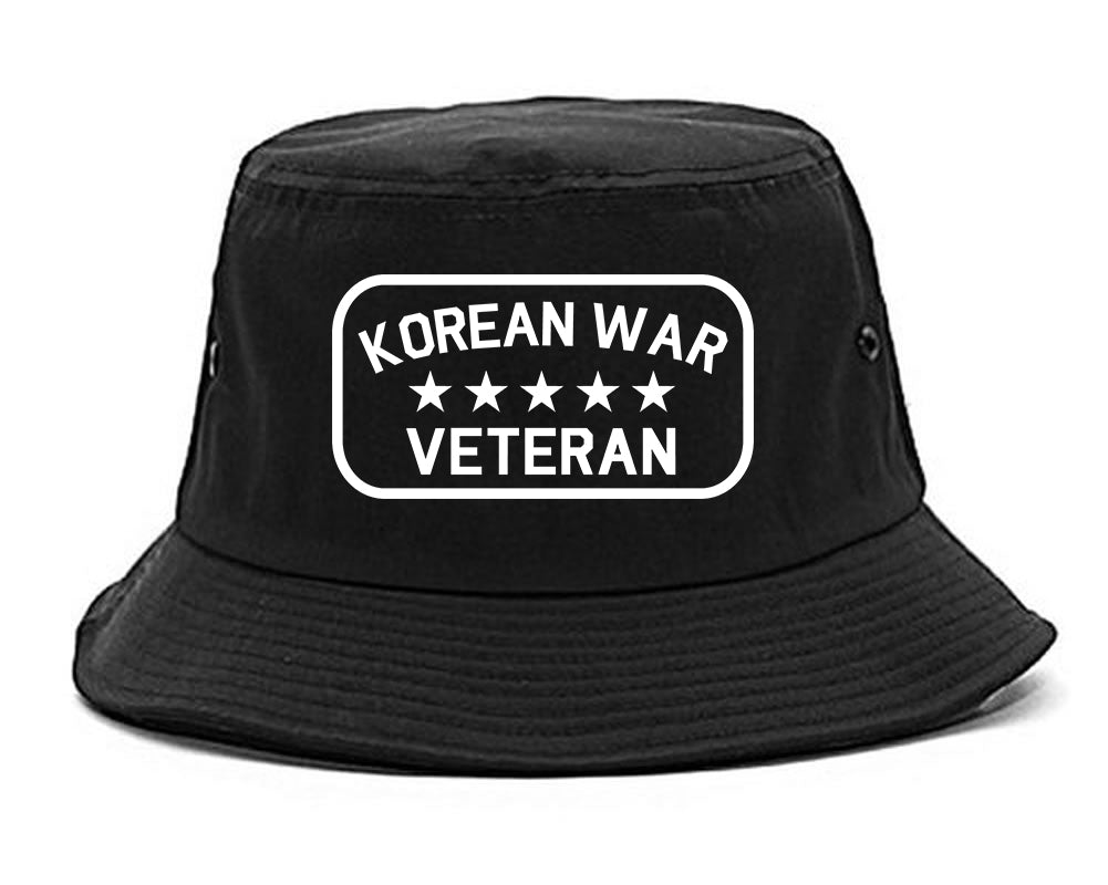 Korean War Veteran Mens Snapback Hat Black