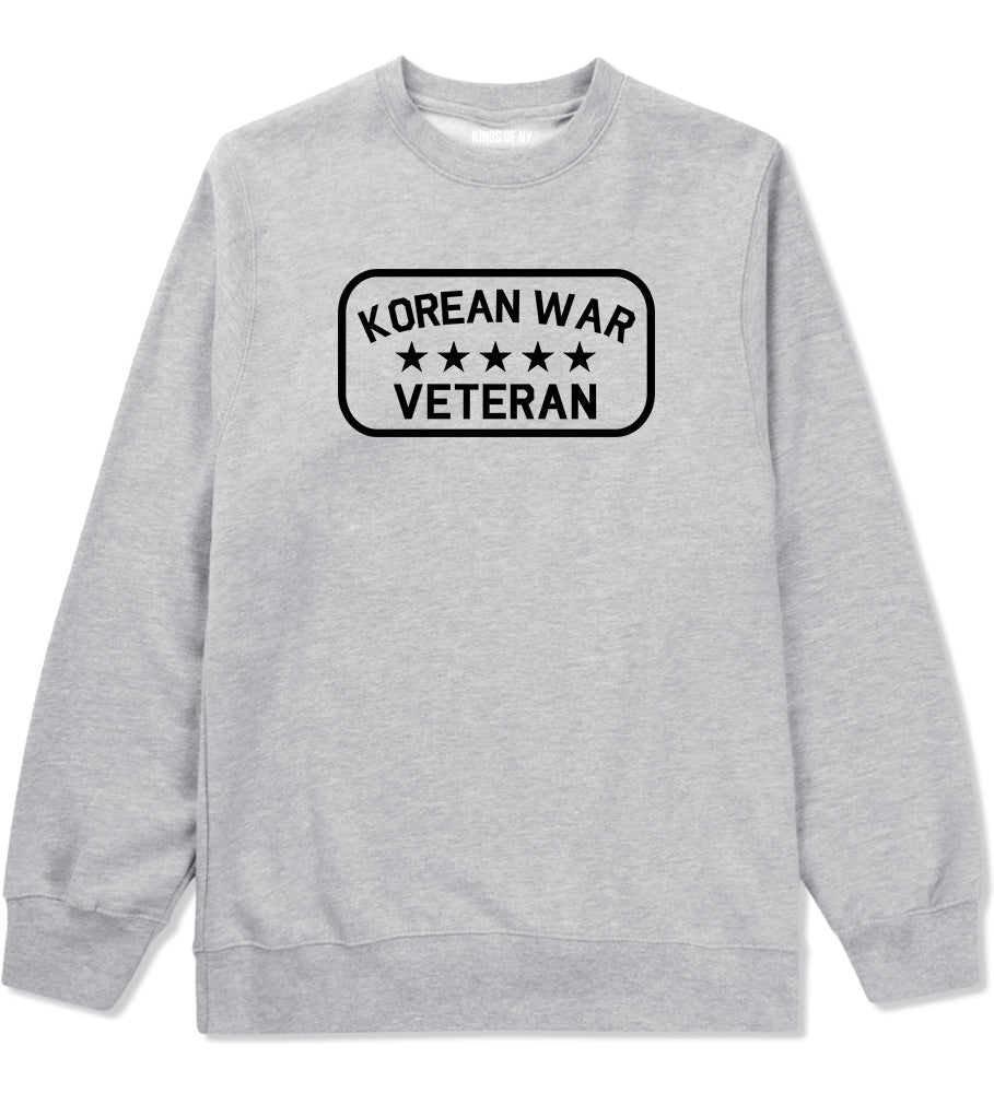 Korean War Veteran Mens Crewneck Sweatshirt Grey