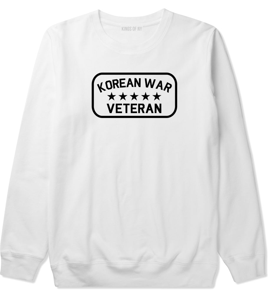 Korean War Veteran Mens Crewneck Sweatshirt White