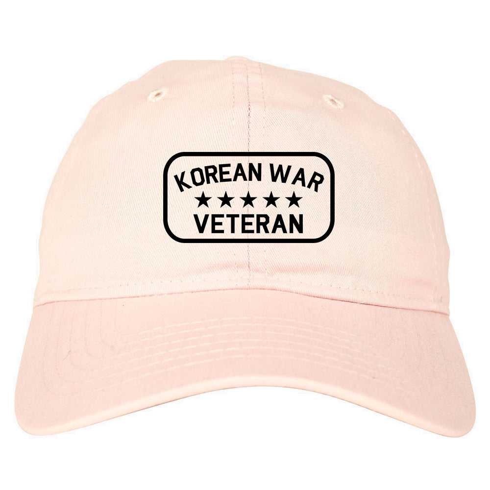 Korean War Veteran Mens Dad Hat Baseball Cap Pink