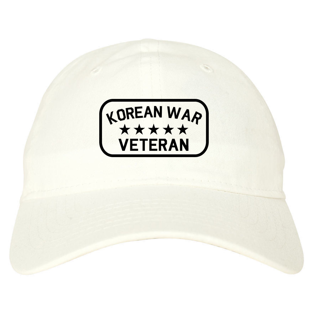 Korean War Veteran Mens Dad Hat Baseball Cap White
