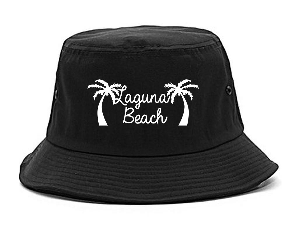 Laguna Beach California Mens Bucket Hat Black