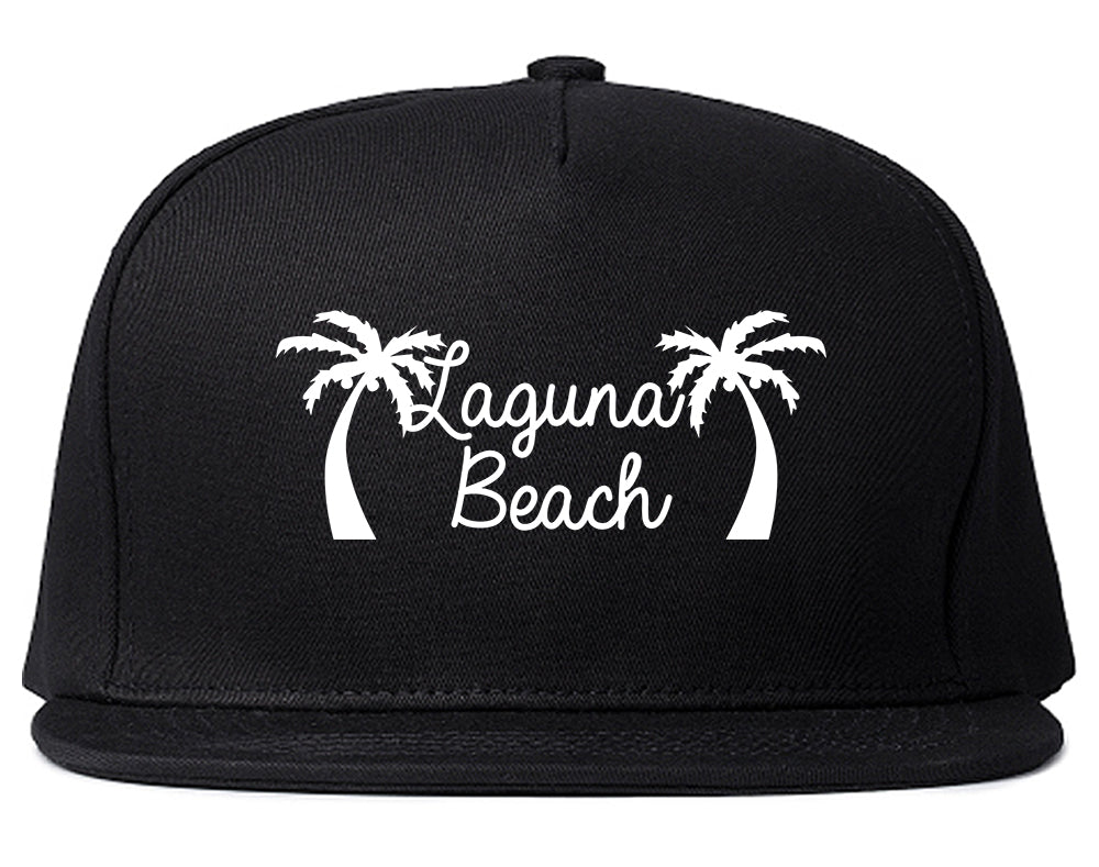 Laguna Beach California Mens Snapback Hat Black