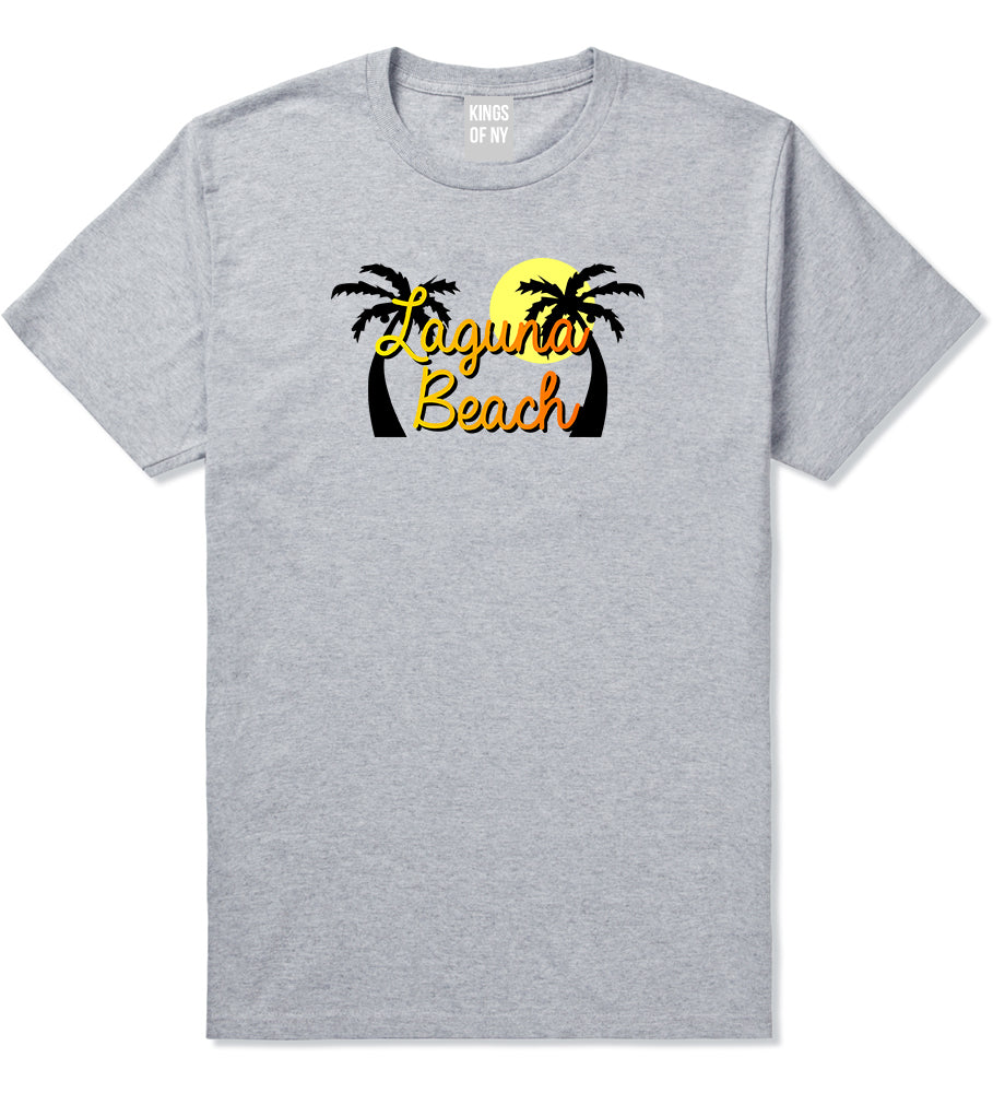 Laguna Beach California Mens T-Shirt Grey by Kings Of NY