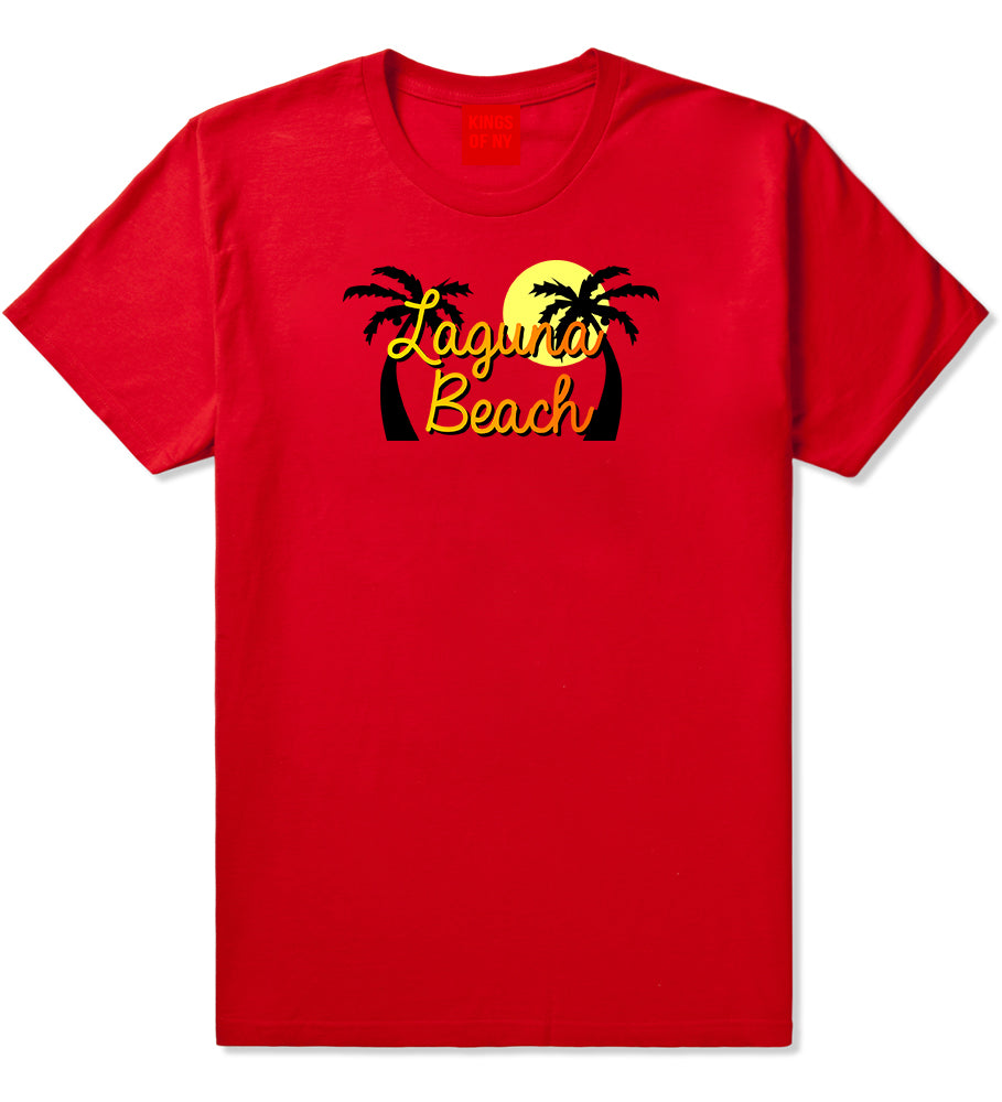 Laguna Beach California Mens T-Shirt Red by Kings Of NY