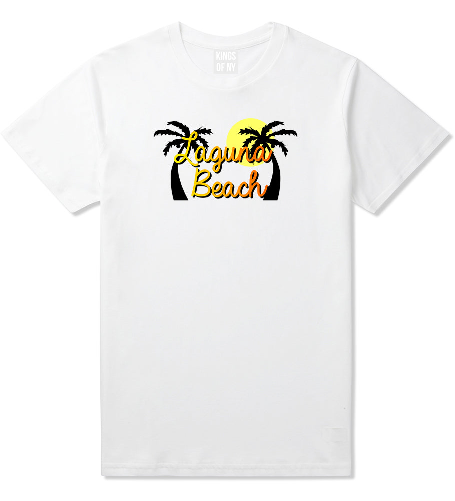 Laguna Beach California Mens T-Shirt White by Kings Of NY