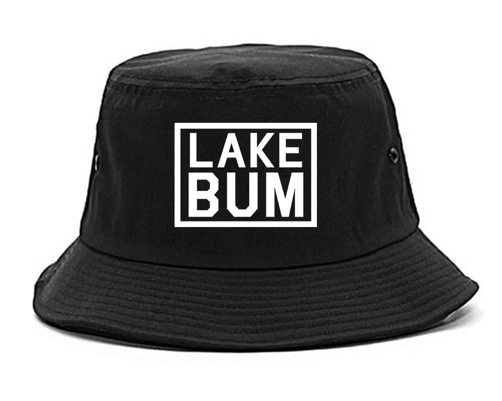 Lake Bum Box Mens Snapback Hat Black