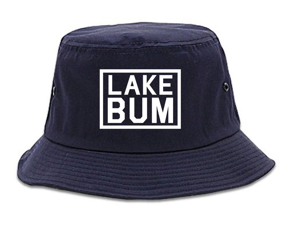 Lake Bum Box Mens Snapback Hat Navy Blue