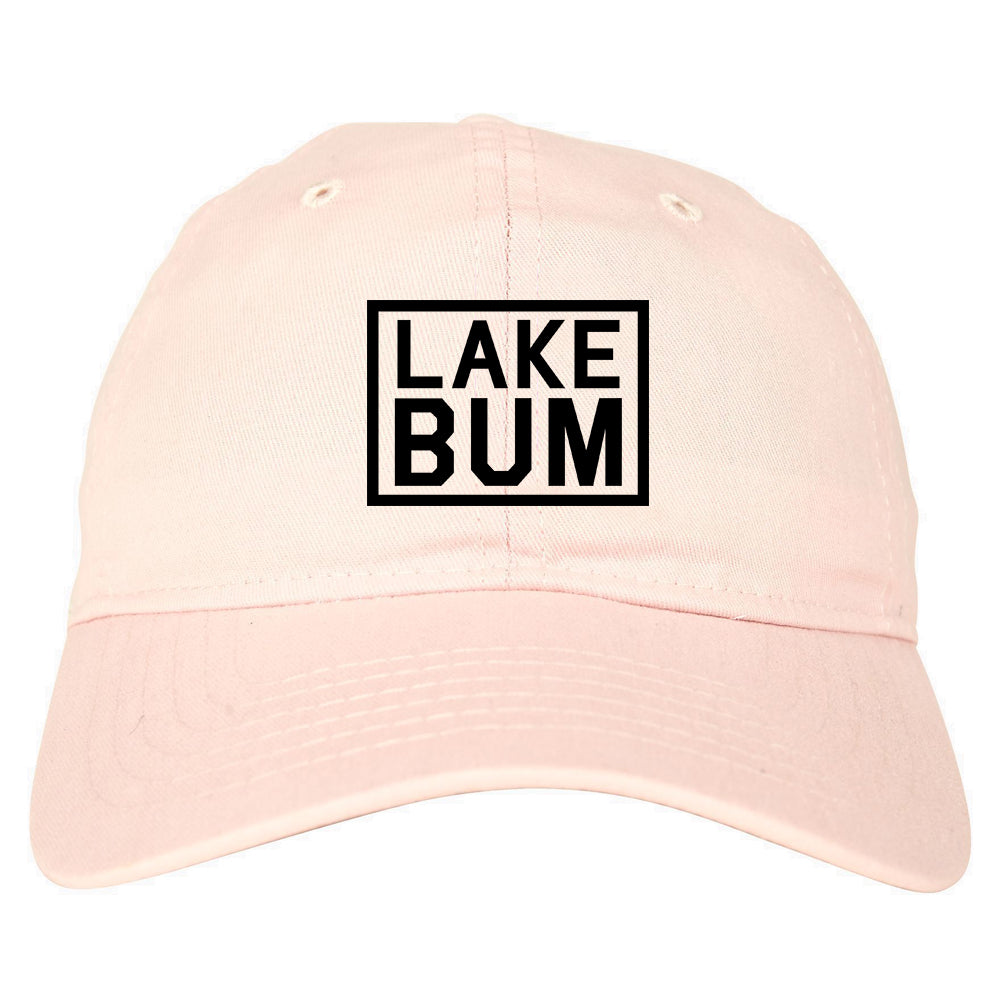 Lake Bum Box Mens Dad Hat Baseball Cap Pink