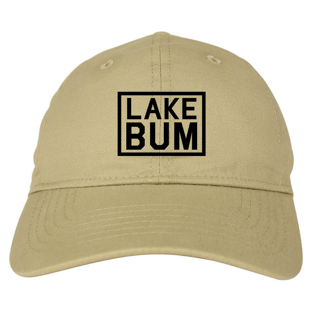 Lake Bum Box Mens Dad Hat Baseball Cap Tan
