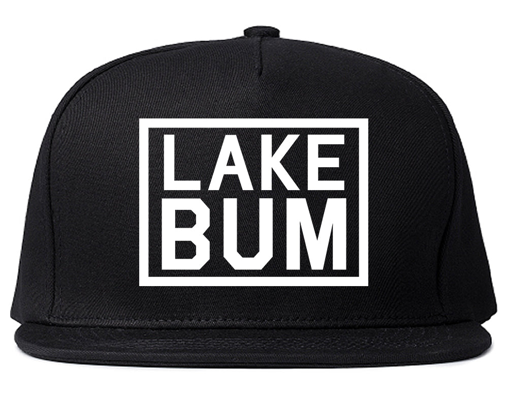 Lake Bum Box Mens Snapback Hat Black