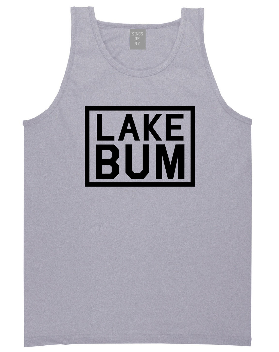 Lake Bum Box Mens Tank Top Shirt Grey