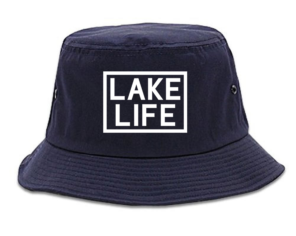 Lake Life Box Mens Snapback Hat Navy Blue