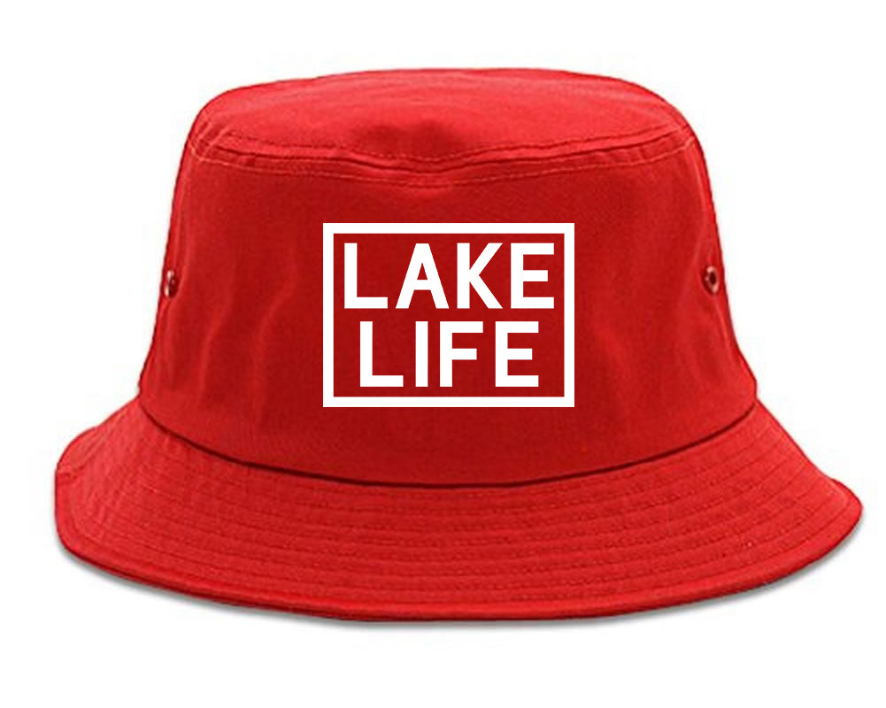 Lake Life Box Mens Snapback Hat Red