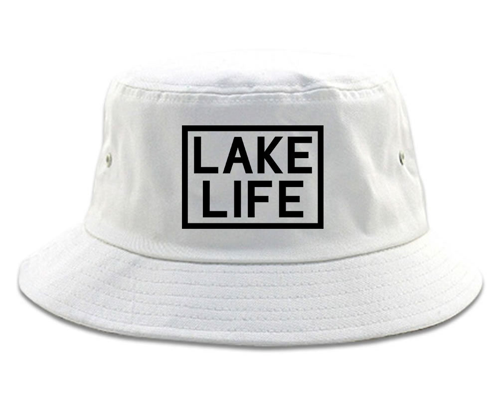 Lake Life Box Mens Snapback Hat White