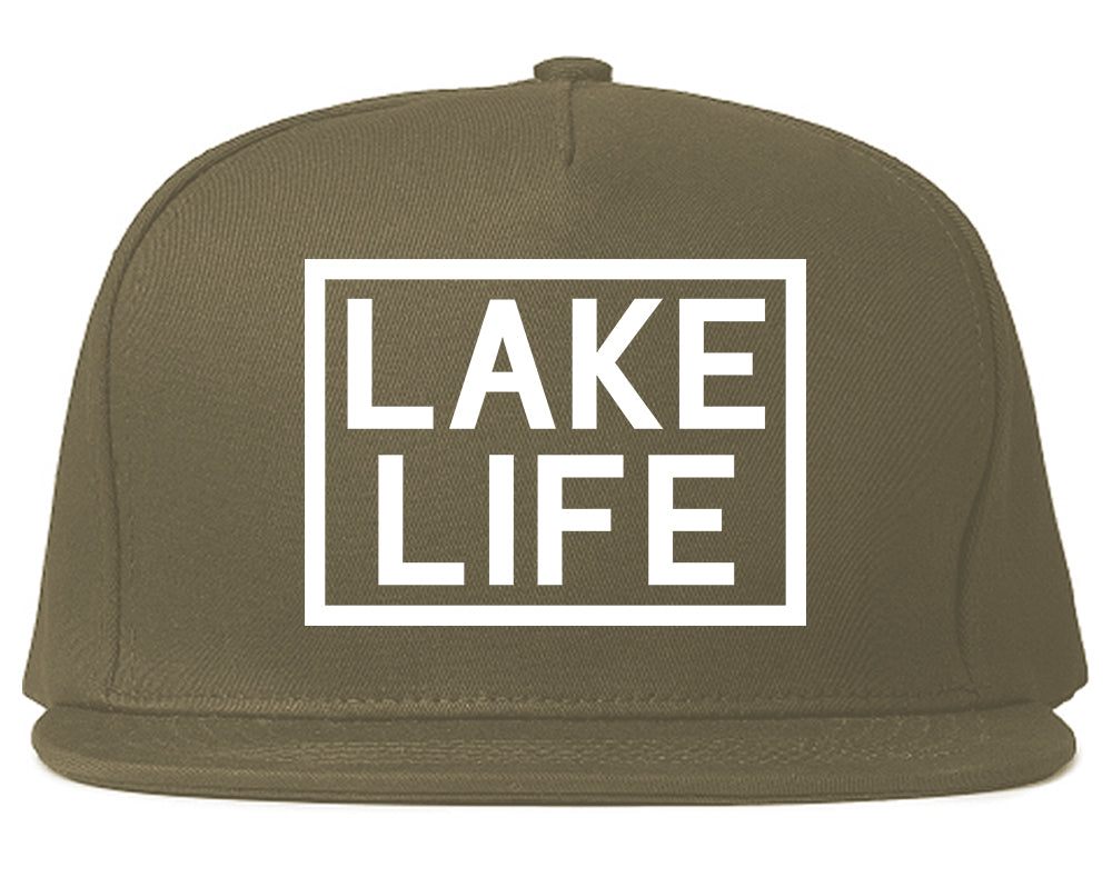 Lake Life Box Mens Snapback Hat Grey
