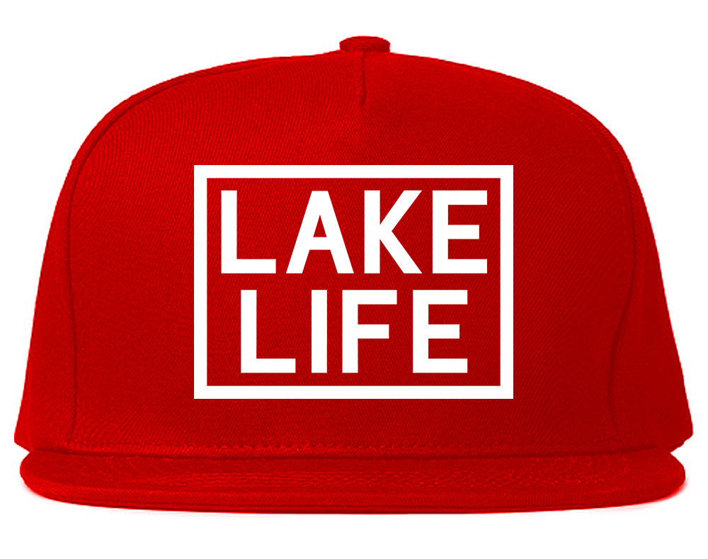 Lake Life Box Mens Snapback Hat Red