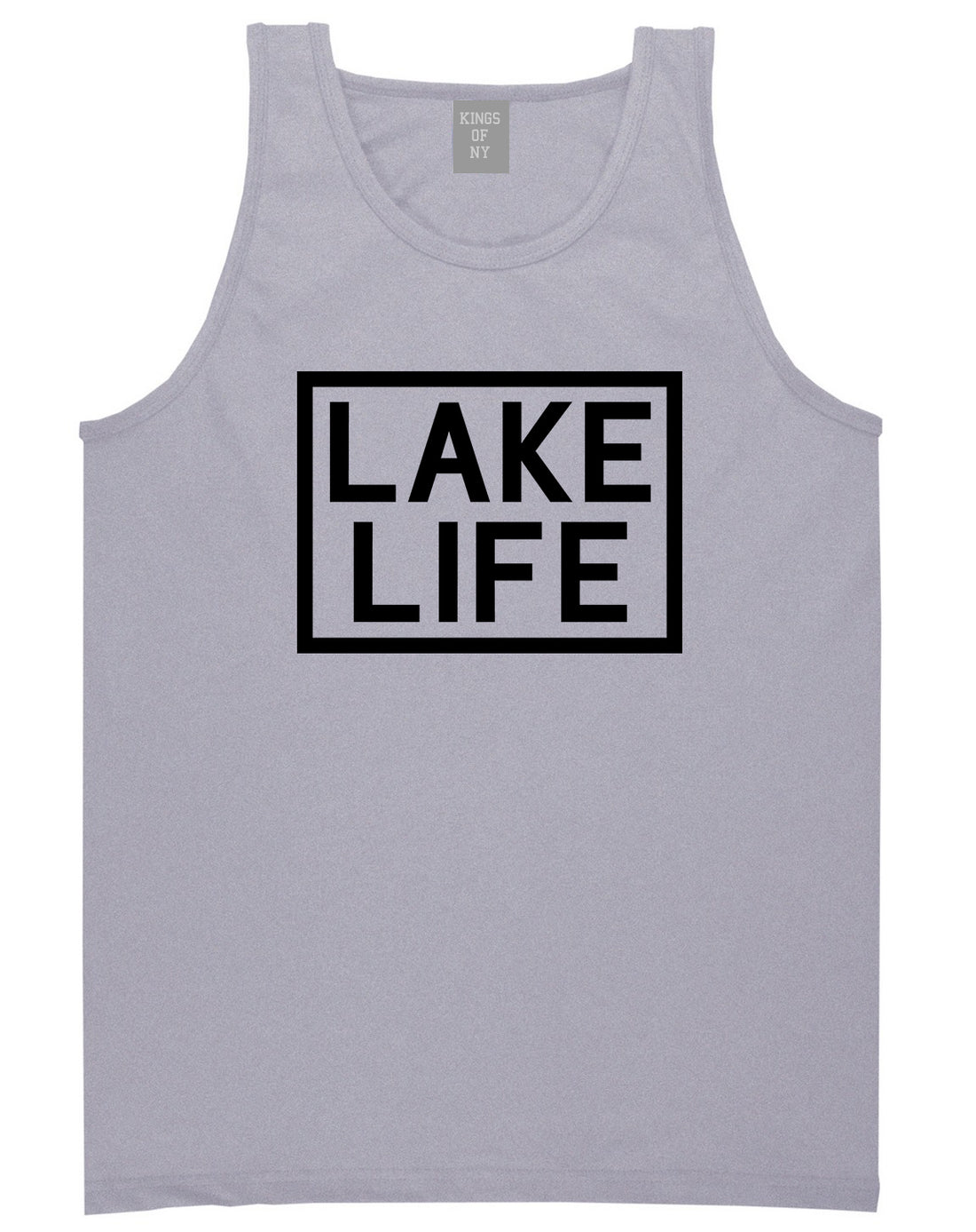 Lake Life Box Mens Tank Top Shirt Grey