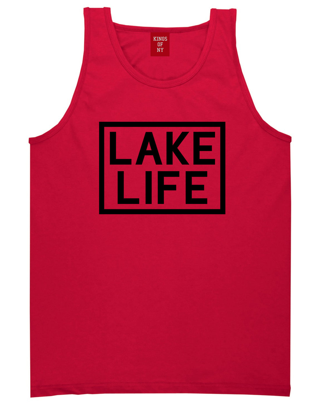 Lake Life Box Mens Tank Top Shirt Red