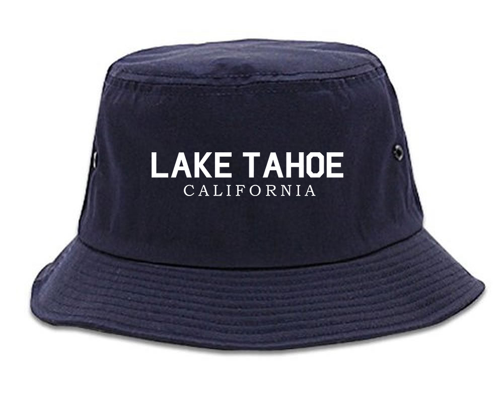 Lake Tahoe California Mountains Mens Snapback Hat Navy Blue