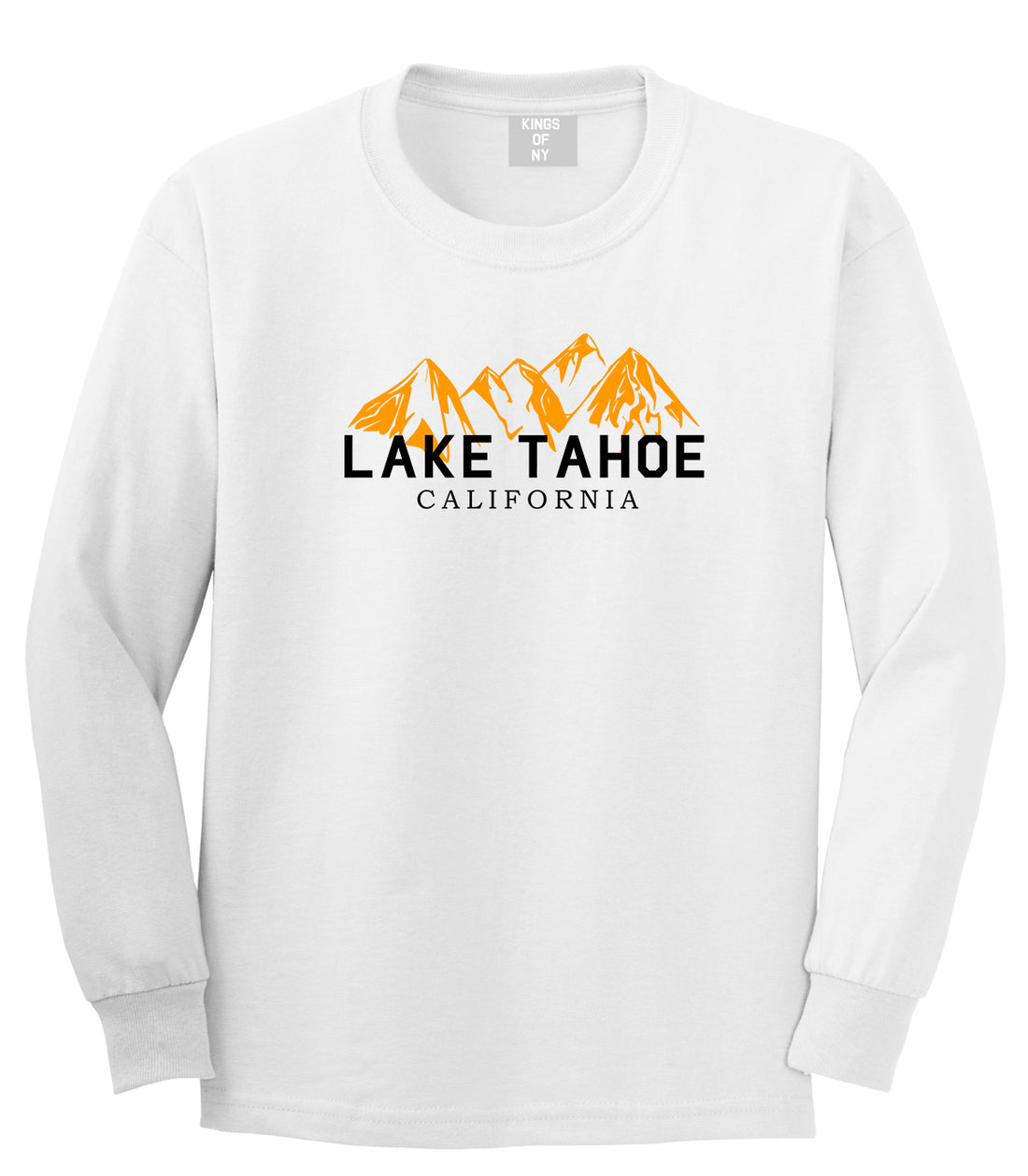 Lake Tahoe California Mountains Mens Long Sleeve T-Shirt White