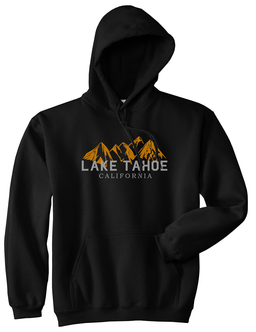 Lake Tahoe California Mountains Mens Pullover Hoodie Black