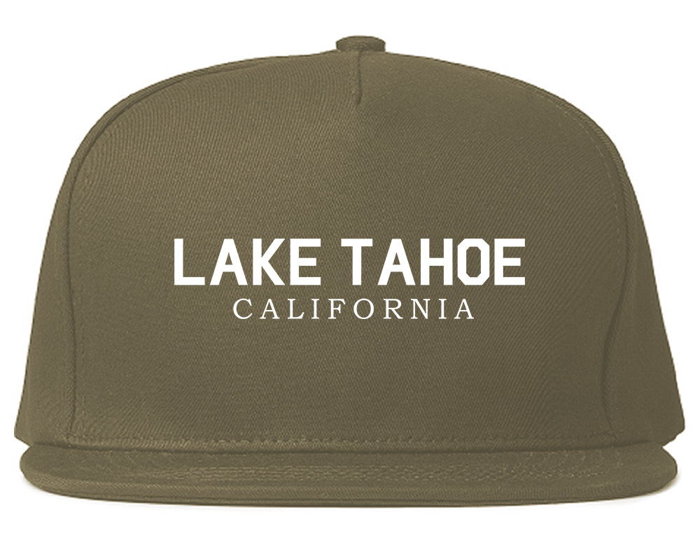 Lake Tahoe California Mountains Mens Snapback Hat Grey