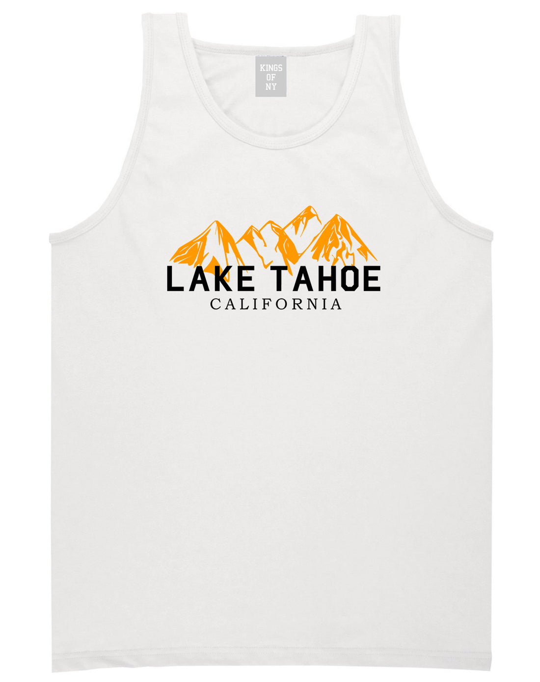 Lake Tahoe California Mountains Mens Tank Top Shirt White