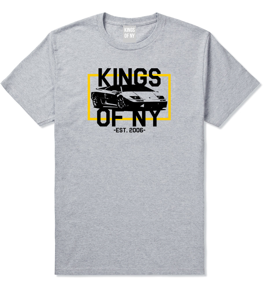 Lambo Fastlane Est 2006 Mens T-Shirt Grey by Kings Of NY