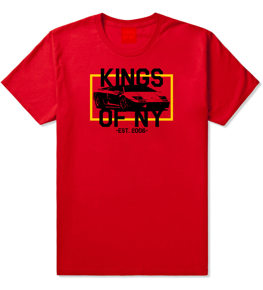 Lambo Fastlane Est 2006 Mens T-Shirt Red by Kings Of NY