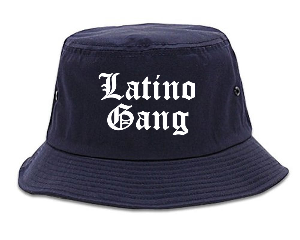 Latino Gang Mens Bucket Hat Navy Blue