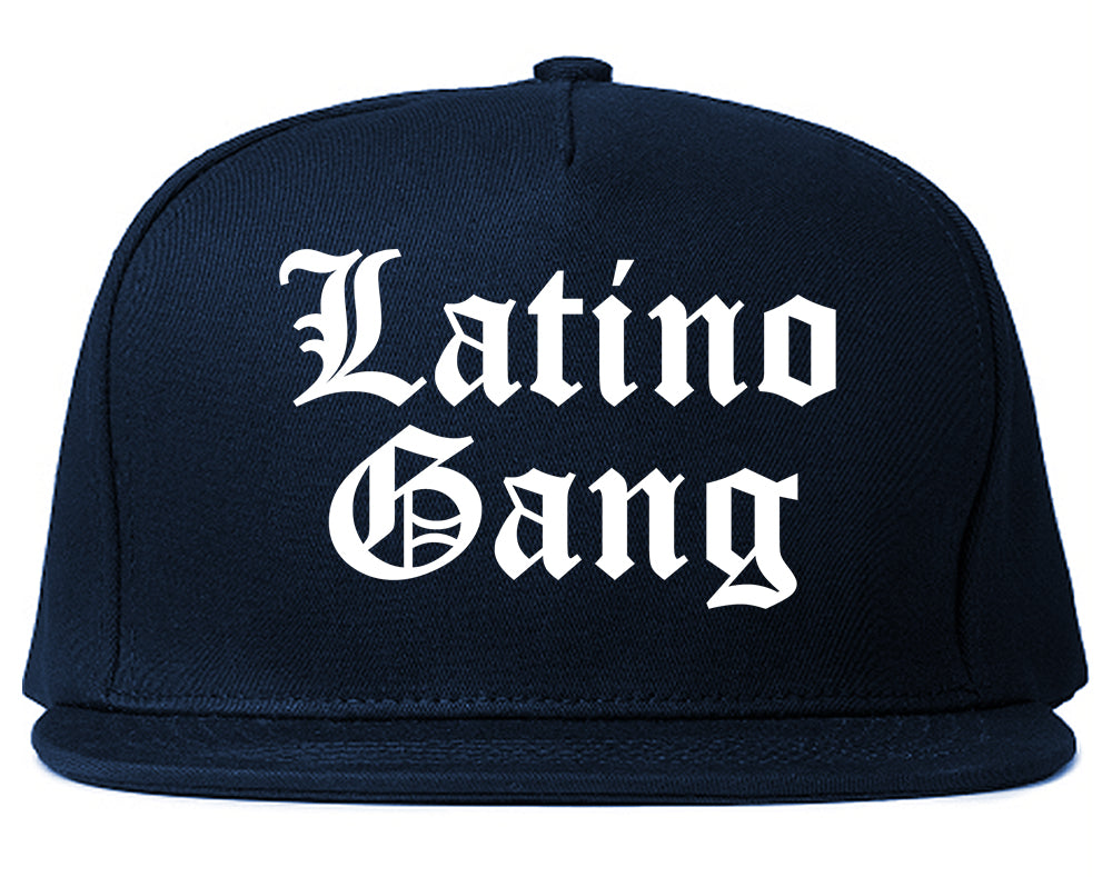 Latino Gang Mens Snapback Hat Navy Blue