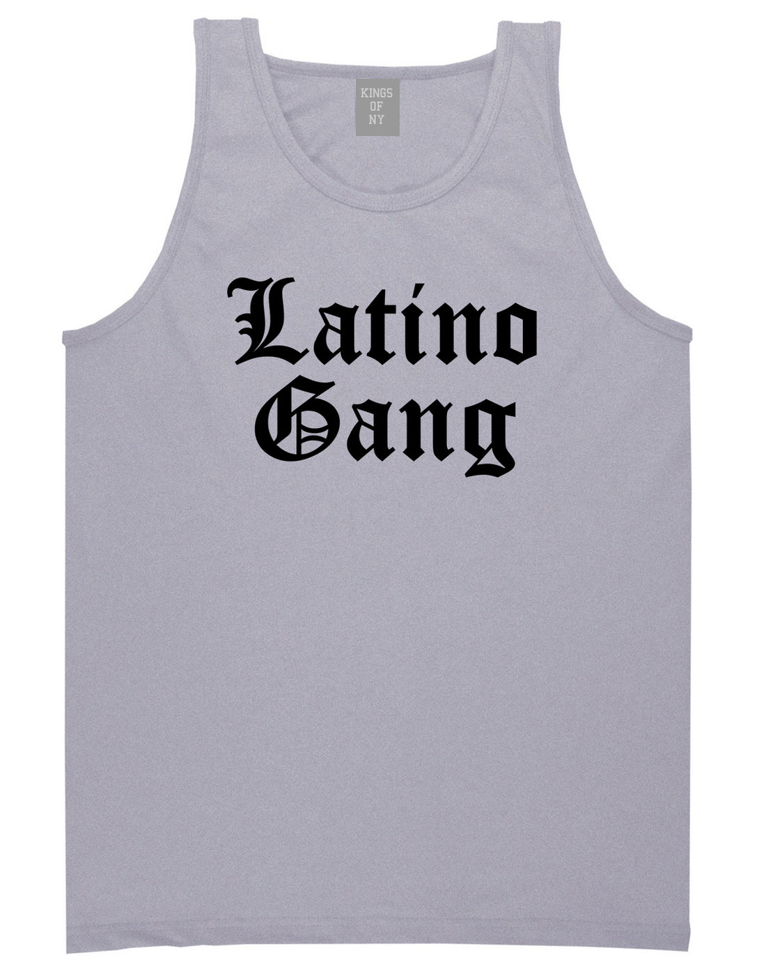 Latino Gang Mens Tank Top Shirt Grey by Kings Of NY