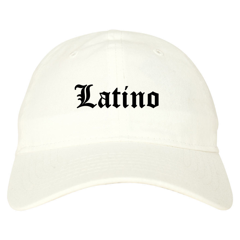 Latino Old English Spanish Mens Dad Hat Baseball Cap White