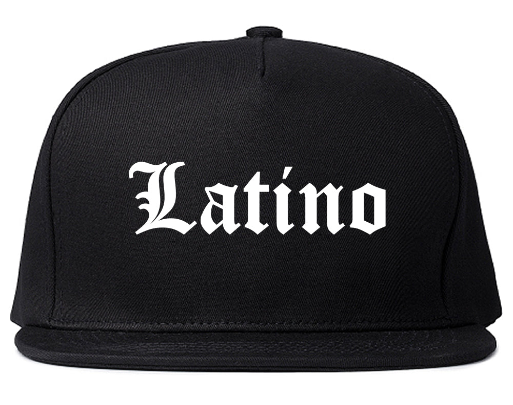 Latino Old English Spanish Mens Snapback Hat Black