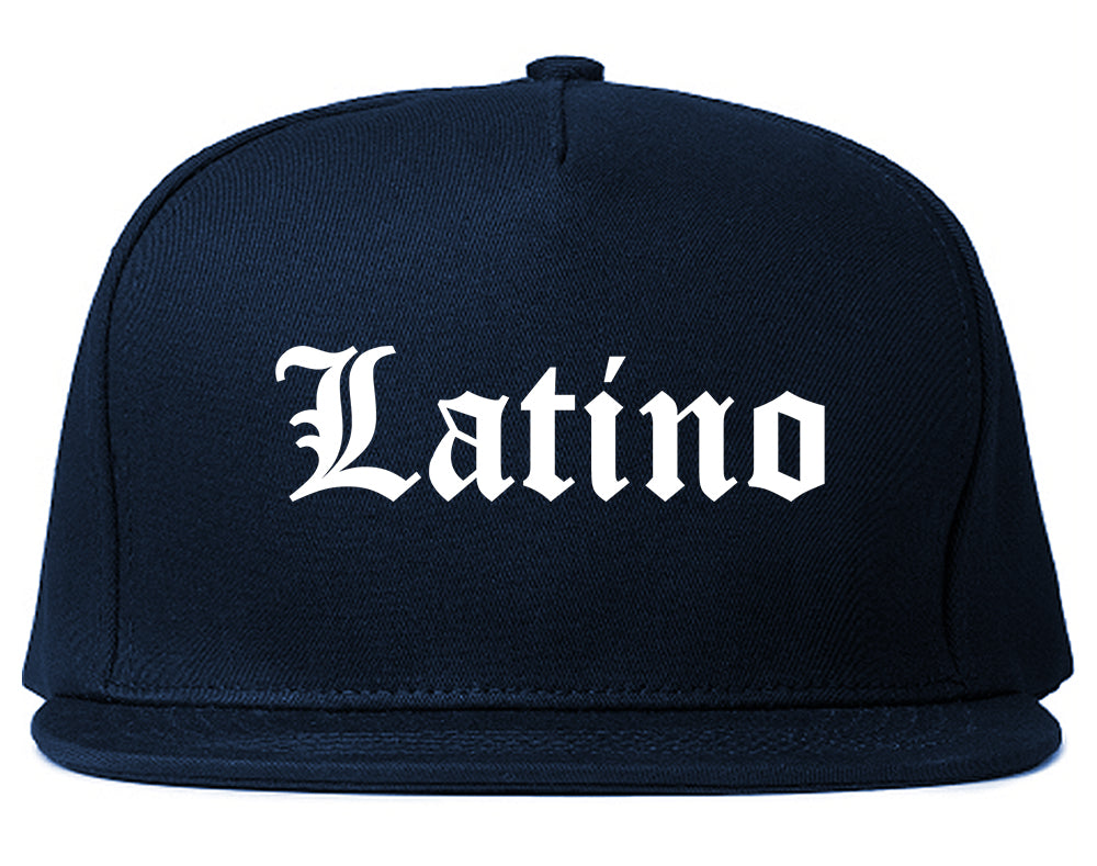 Latino Old English Spanish Mens Snapback Hat Navy Blue