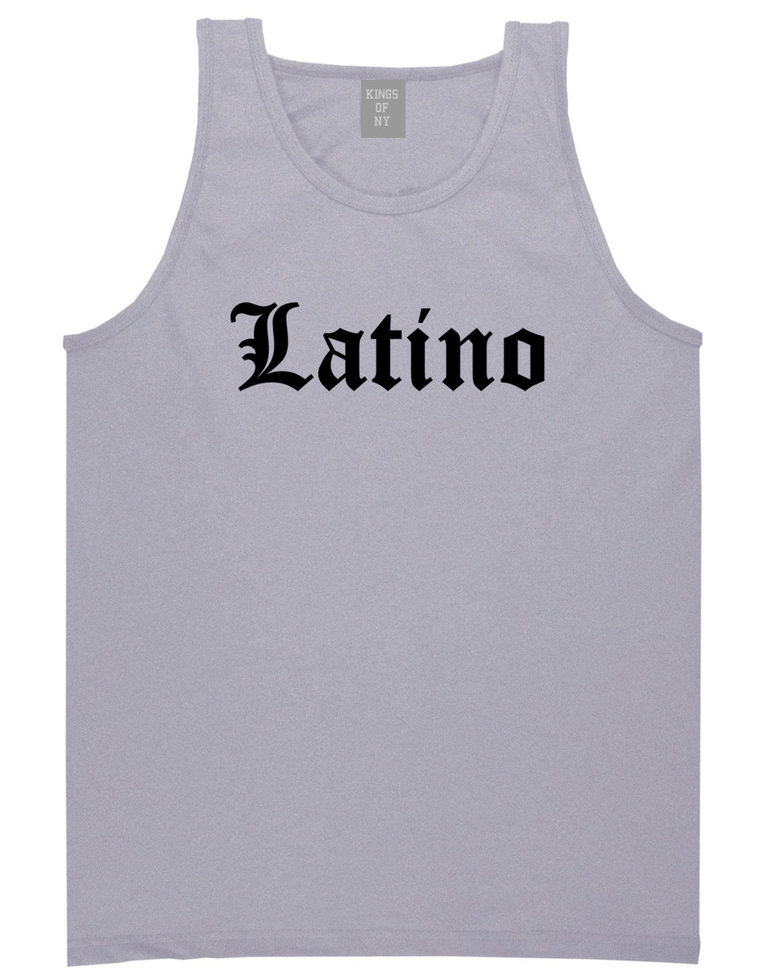 Latino Old English Spanish Mens Tank Top Shirt Grey by Kings Of NY