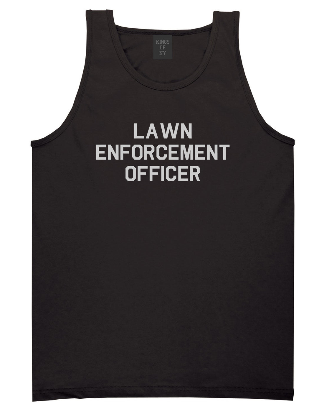 Lawn Enforcement Officer Funny Dad Grandpa Gift Mens Tank Top T-Shirt Black