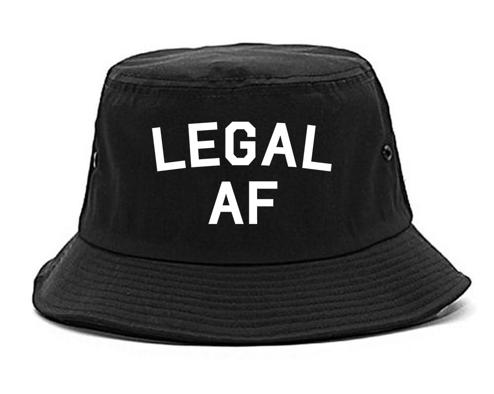 Legal AF 21st Birthday Mens Bucket Hat Black