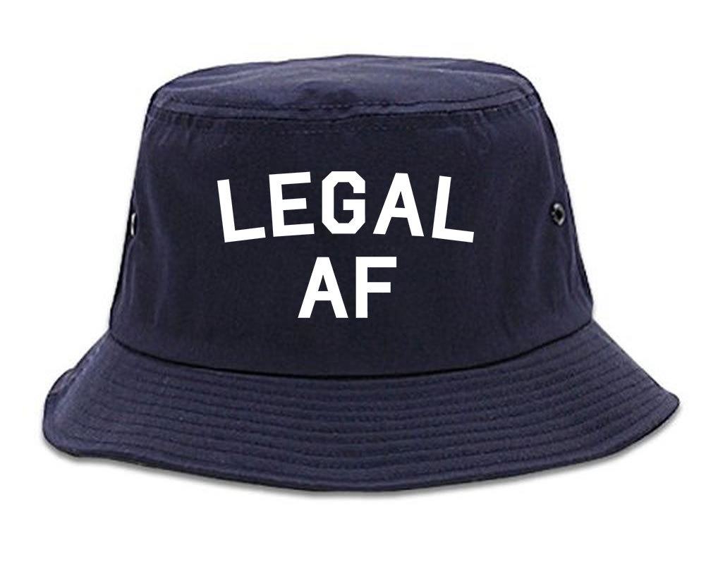 Legal AF 21st Birthday Mens Bucket Hat Navy Blue