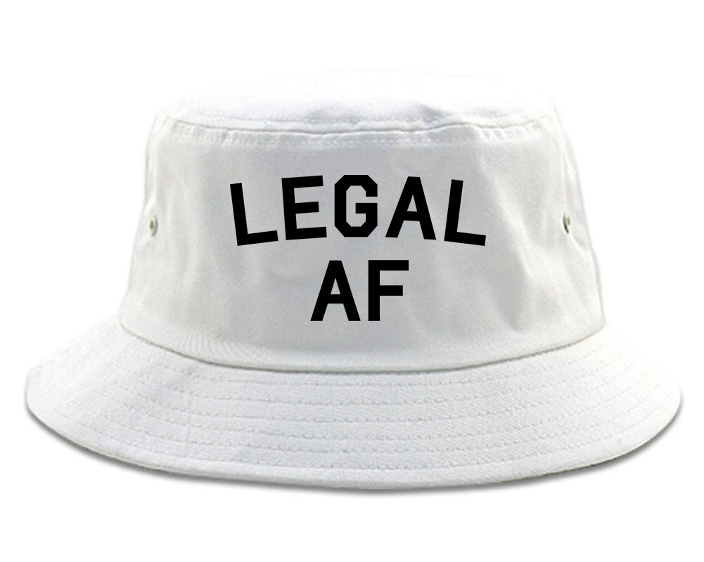 Legal AF 21st Birthday Mens Bucket Hat White